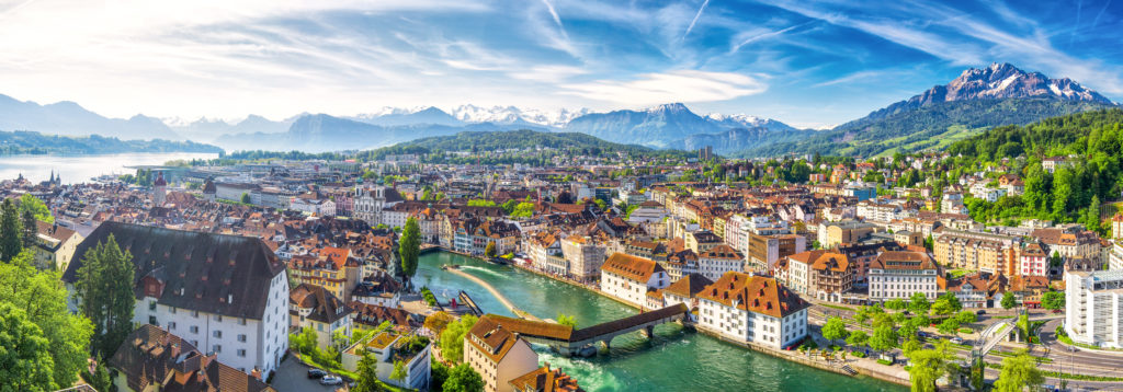 Historic city center of Lucerne with famous Chapel Bridge and Lake Lucerne (Vierwaldstättersee), Guided Tours Switzerland