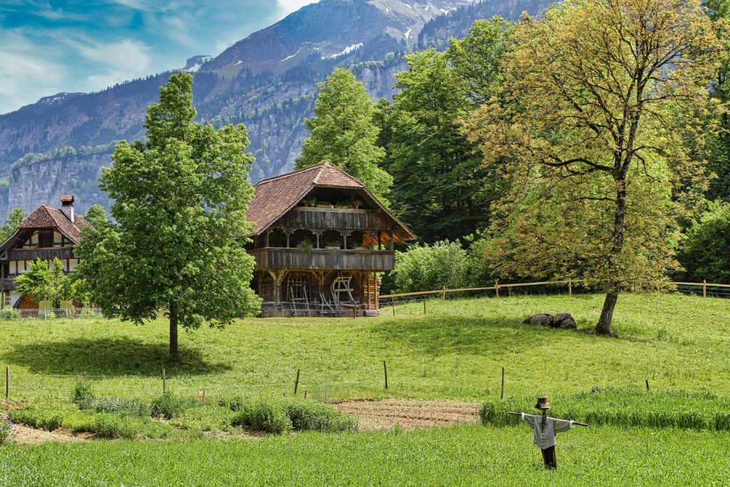 A fabulous journey into Switzerland's past. Farm house at Ballenberg Open-Air Museum, Switzerland